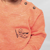 Orangefarbenes Baby-Sweatshirt