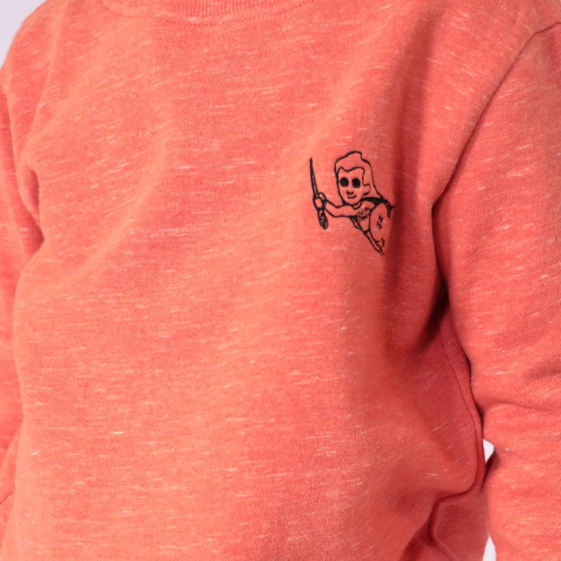 Orangefarbenes Kinder-Sweatshirt 