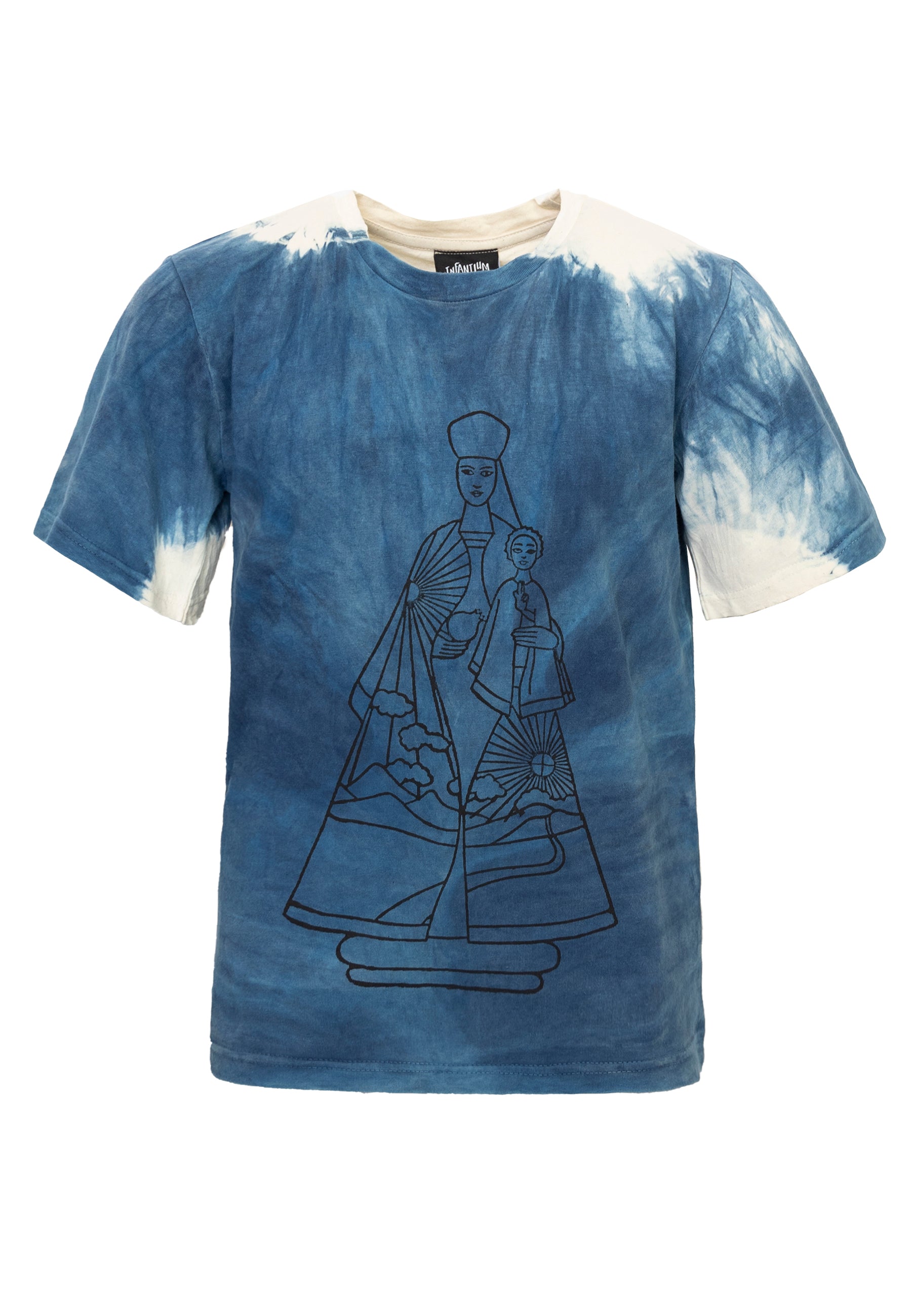 No Boundaries Custom Design Women V-Neck T-Shirt-Indigo Blue