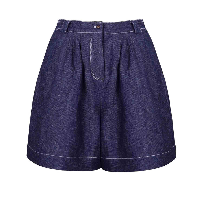 Weite Denim-Shorts