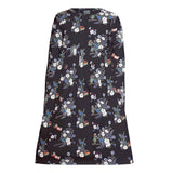 Girls Black Dress with Floral Print