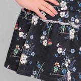 Black Floral Skirt for Girls