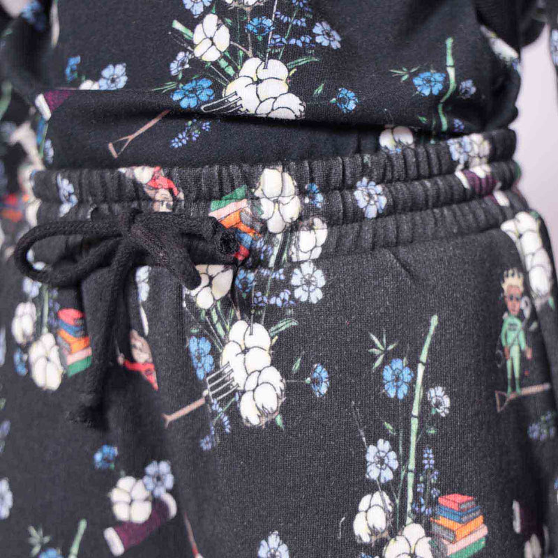 Black Floral Baby Pants
