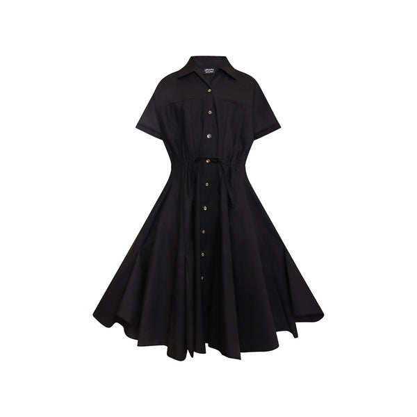 Zero Waste Black Shirt Dress