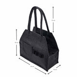 Schwarze Pinatex-Handtasche