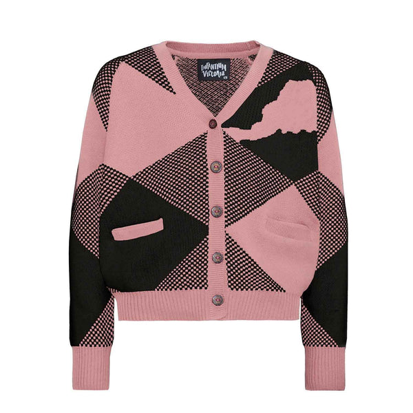 Kids Cardigan in Pink and Black