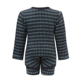 Schwarzer und blauer Body 