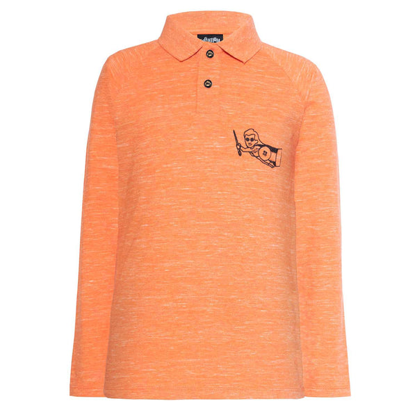 Orange polo shirt girl sales