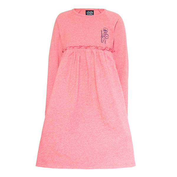Girls Pink Dress with Embroidery