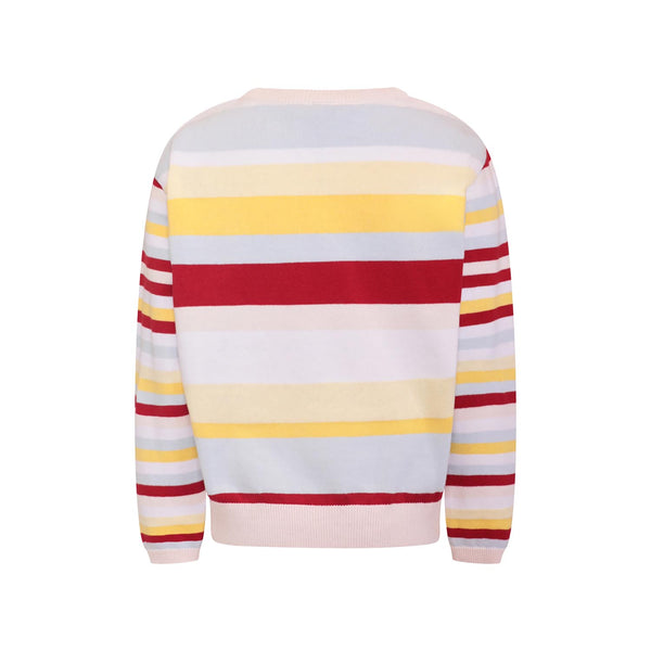 Knitted Striped Kids Sweater in Pastel