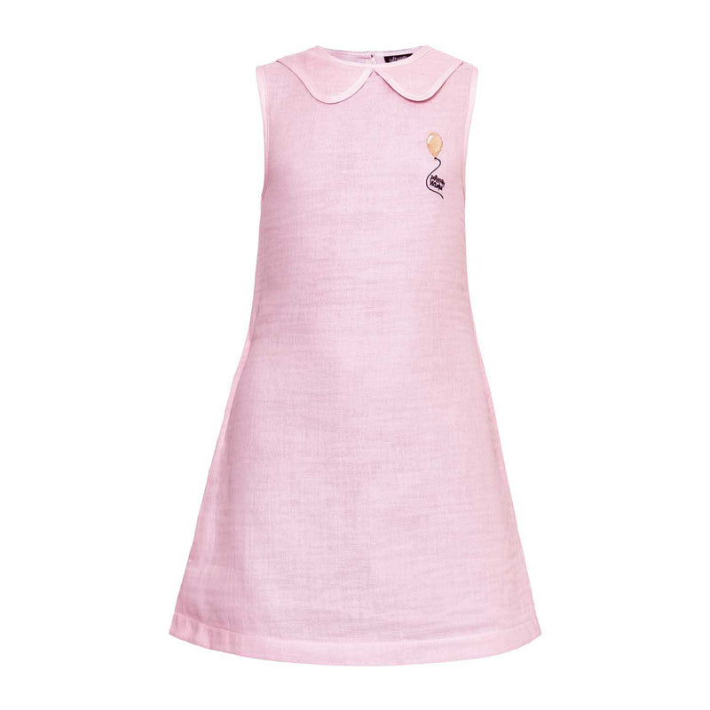 Rosa Kleid aus Musselin für Mädchen