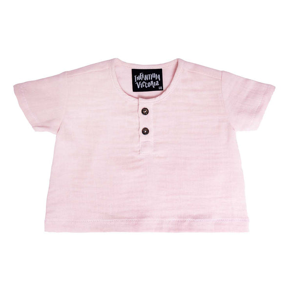 Baby T Shirt in Pink Muslin
