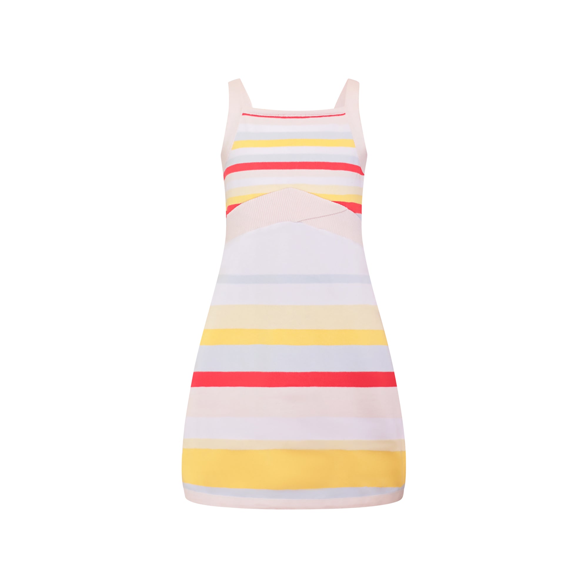 Girls Beach Dress with Bright Stripes