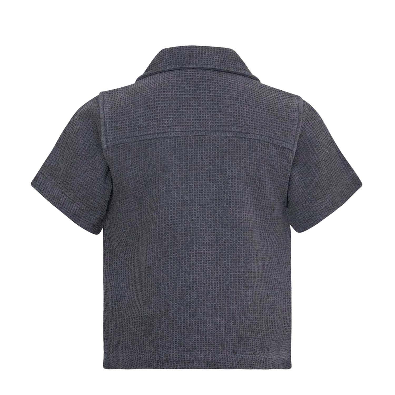 Grey Boys and Girls Button Up Shirt