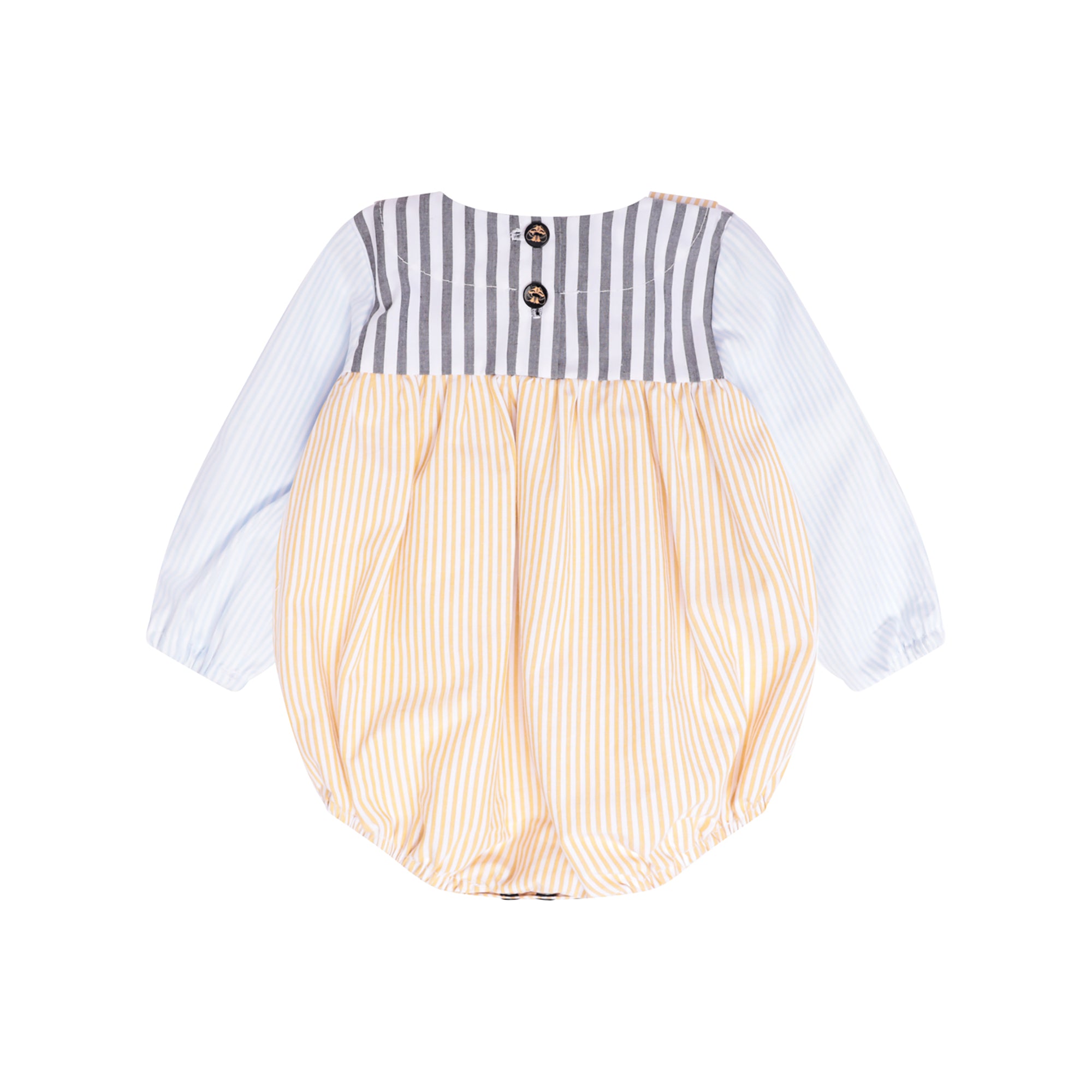 Yellow/Blue Stripes Baby Boy Rompers