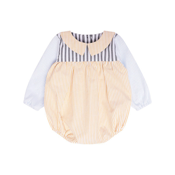 Yellow/Blue Stripes Baby Boy Rompers