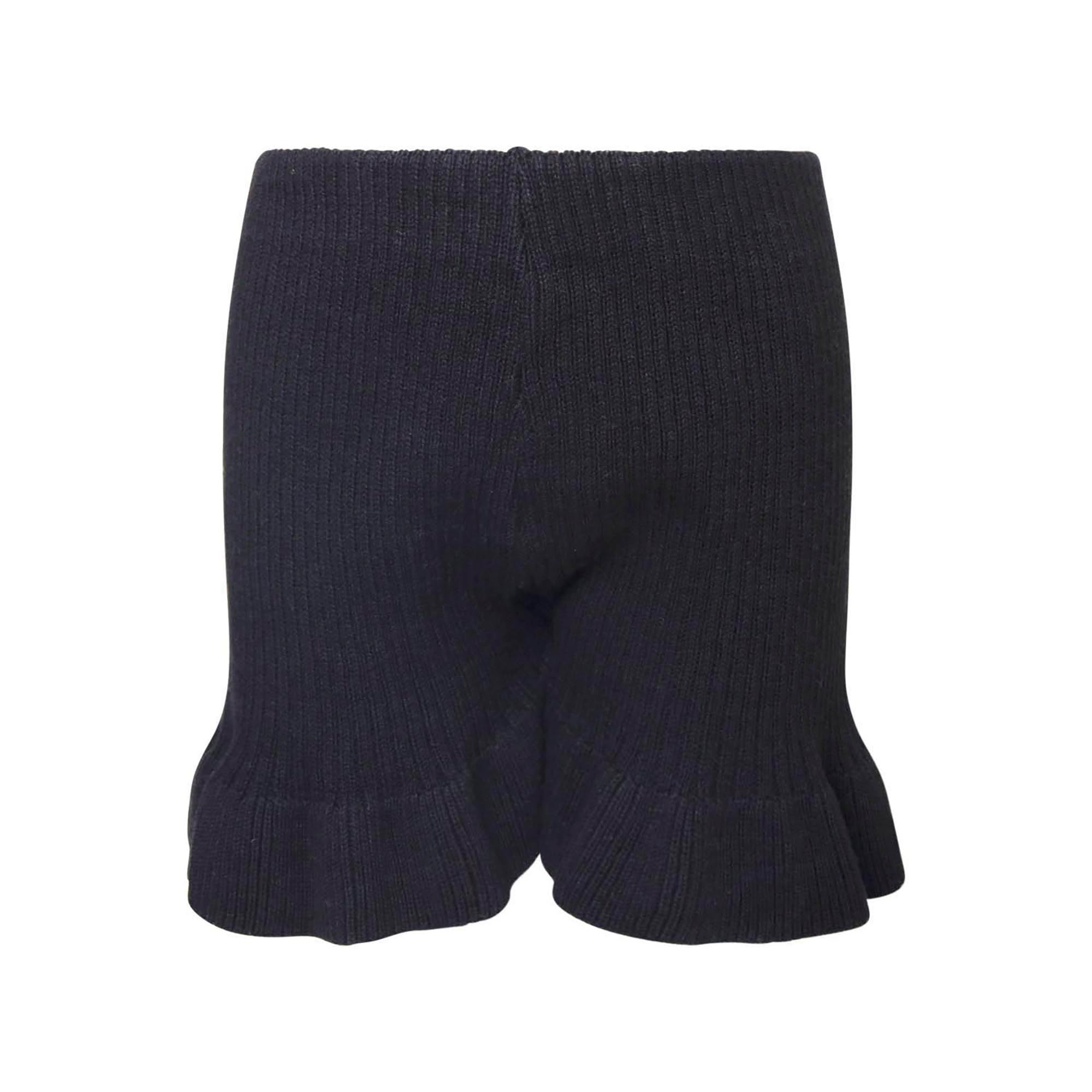 Zwarte gebreide strandshort