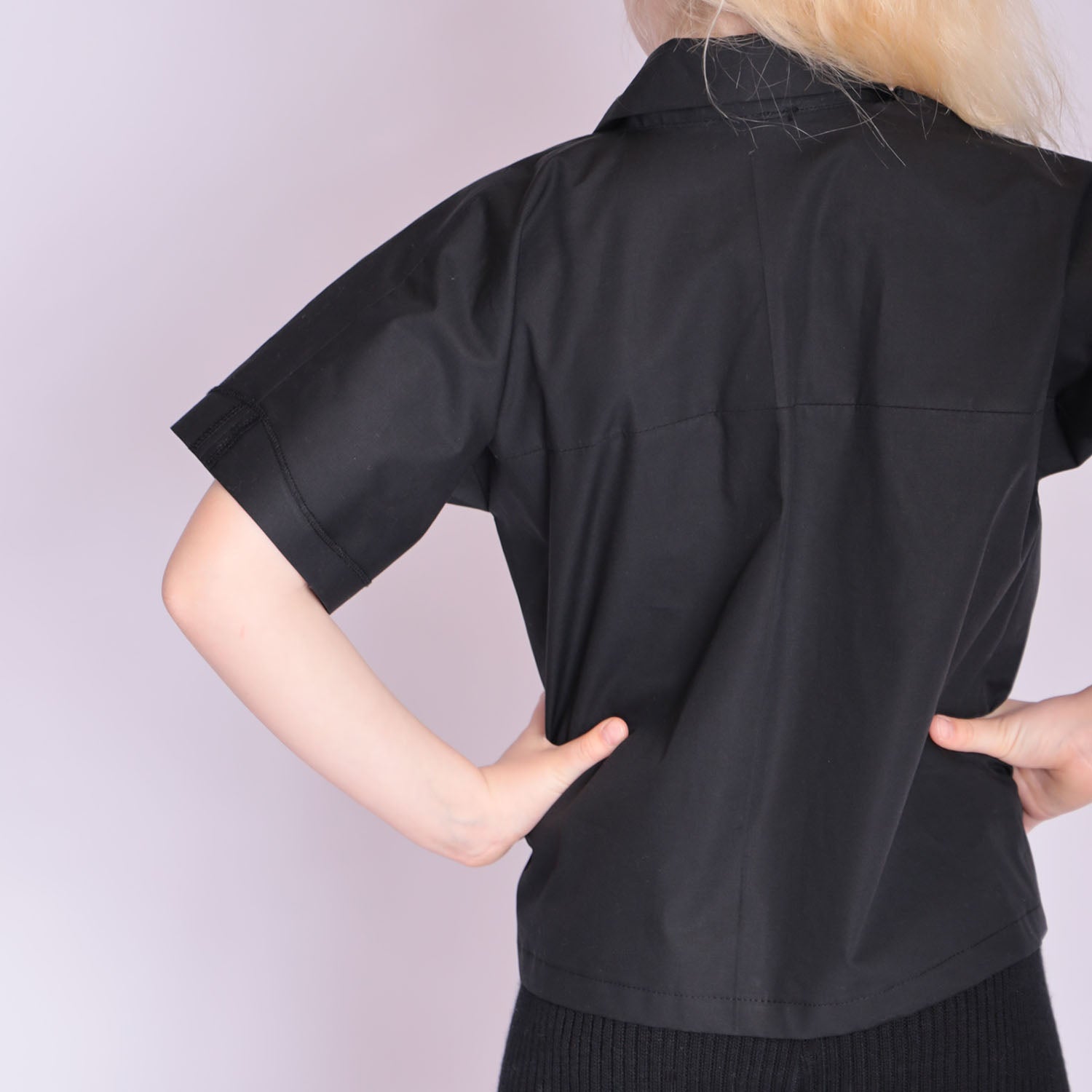 Zero Waste Black Designer Shirt for Boys and Girls