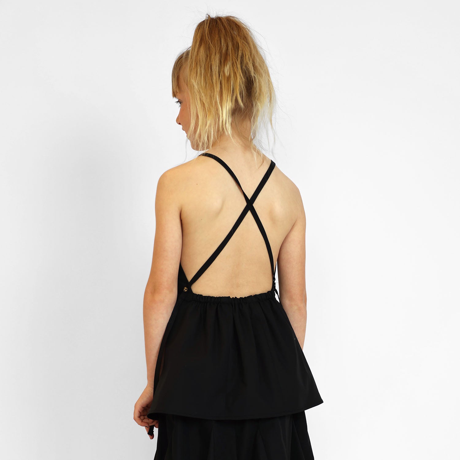 Zero Waste Girls Black Dress