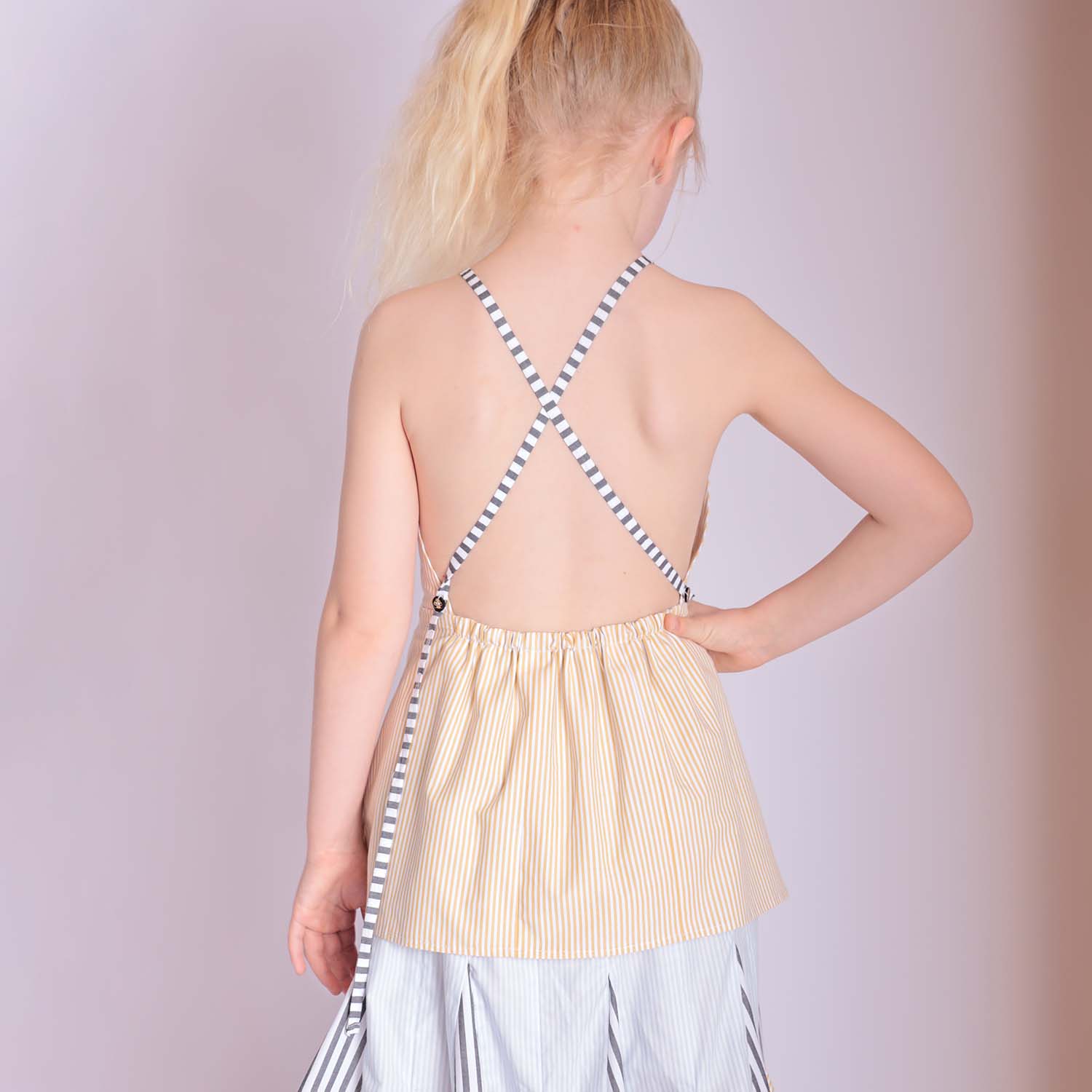 Zero Waste Striped Flower Girl Dress