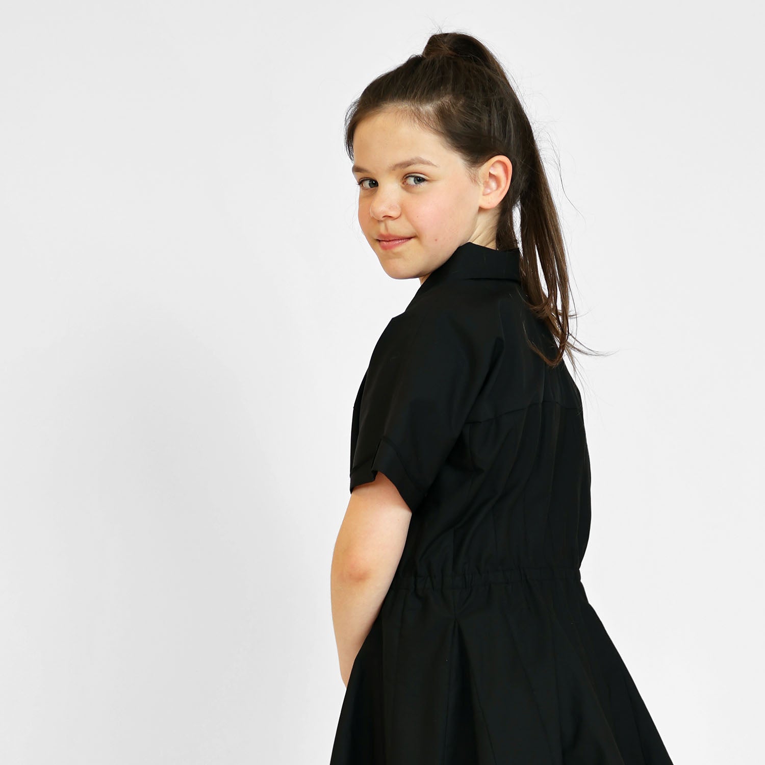 Zero Waste Black Shirt Dress