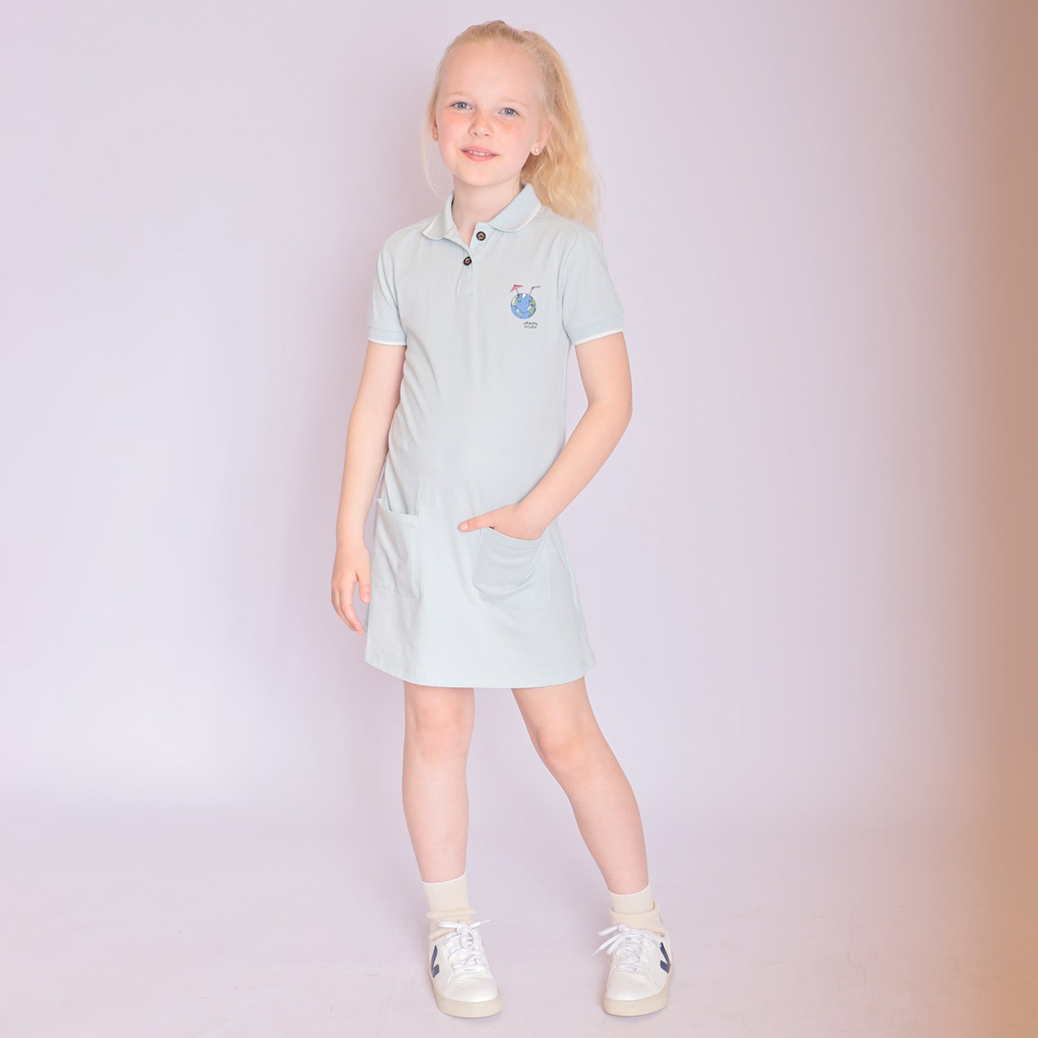 Blue Girls Polo Dress