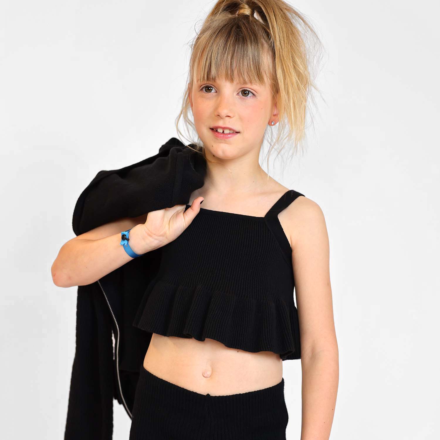 Crop-Tops für Kinder in Schwarz