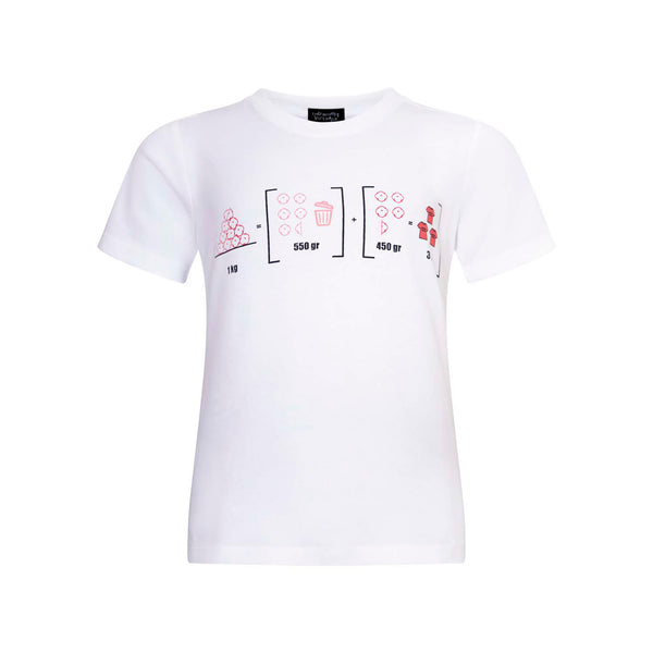 Infographics T-shirt with Raw Cotton Print for Kids