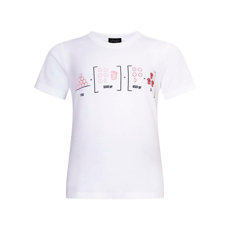 Infographics T-shirt with Raw Cotton Print for Kids