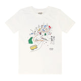 Infographics T-shirt with Printed Village for Kids