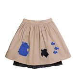 MAGIC MENDING PRELOVED Beige Cotton Skirt with Submarine, 8 years