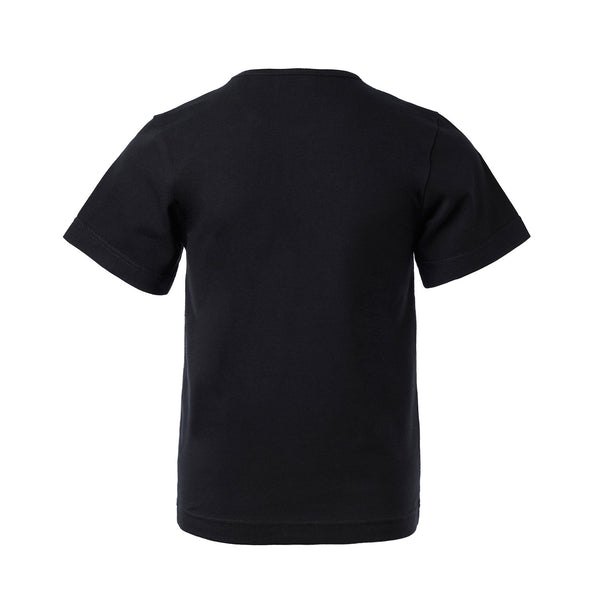 Kurzärmliges schwarzes T-Shirt mit Toscana-Print 