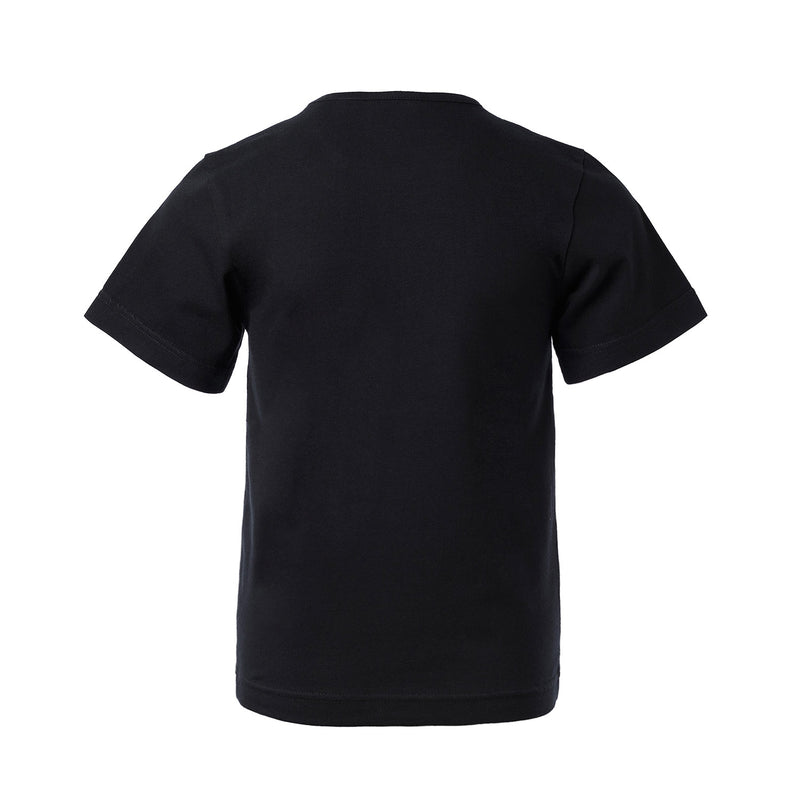 Kurzärmliges schwarzes T-Shirt mit Traktoraufdruck 