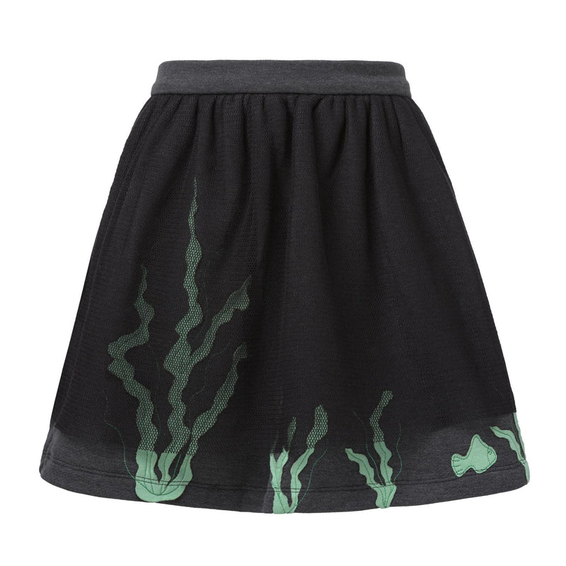 Jersey Skirt with Tulle and Marine Applications