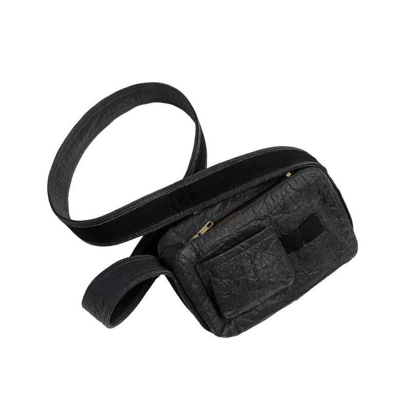 vegan crossbody bag, black pinatex vegan handbad, faux leather bag, crossbody purse for kids