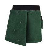 Green Velvet Skirt for Girls