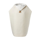 Off-White Taschentuchkleid für Damen mit besticktem Schal 