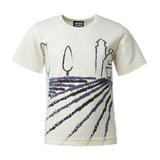 Off-White Kurzarm-T-Shirt mit Toscana-Print