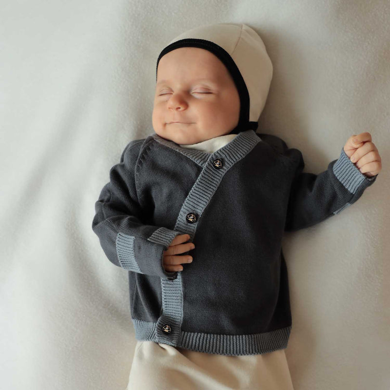 Organic Cotton Knitted Newborn Cardigan