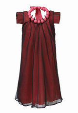 Mädchen-Tüllkleid aus Bio-Baumwolle in Rot