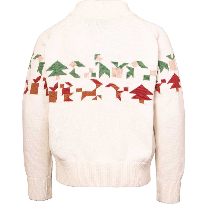 White Christmas Sweater for Kids with Gifts Motiv