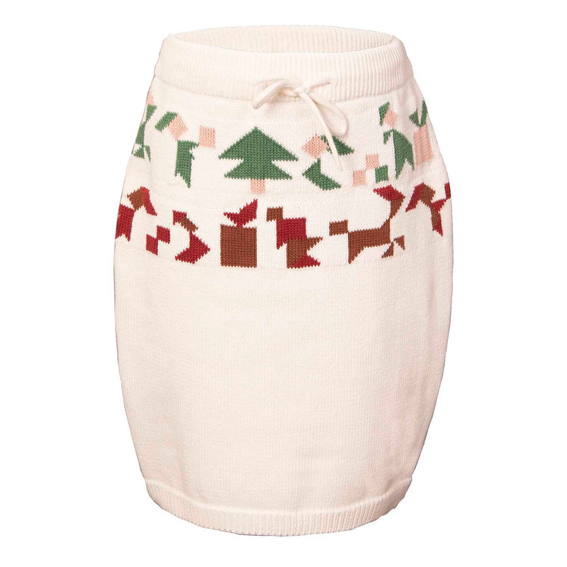 Girls Christmas Skirt with GIfts Motiv