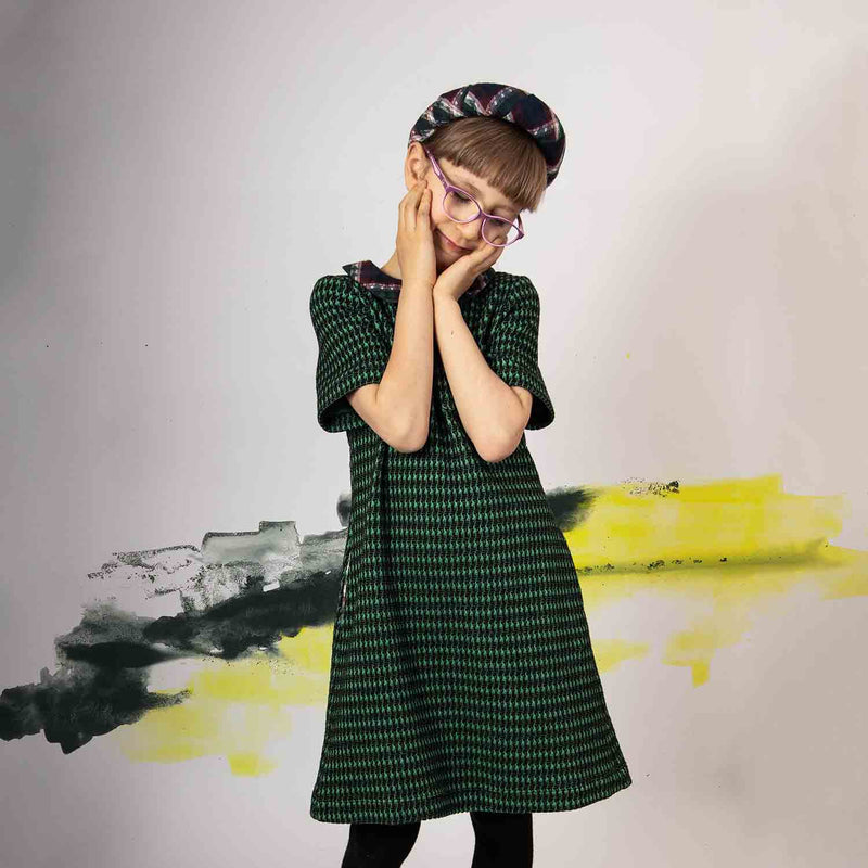 Green Dress for Girls | 100% Organic Cotton | Sustainable Vegan