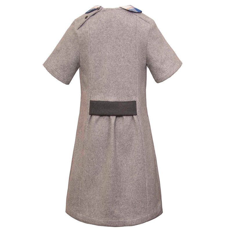 A-Linien-Kleid aus grauem Fleece