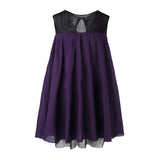 Purple Babydoll Dress with Mesh Lining