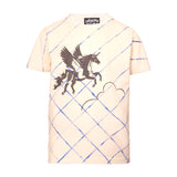 Hand-Painted Off-White T-Shirt with Unicorn Limited Edition