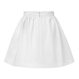 White Gabardine Cotton Skirt