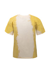 Artisanal T-Shirt Naturally Dyed Turmeric with Hand Print