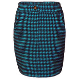 Black and blue pied de poule Mini Skirt