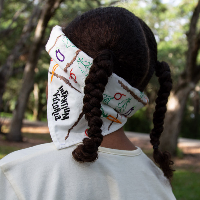 Off-White Bandana with Embroidery